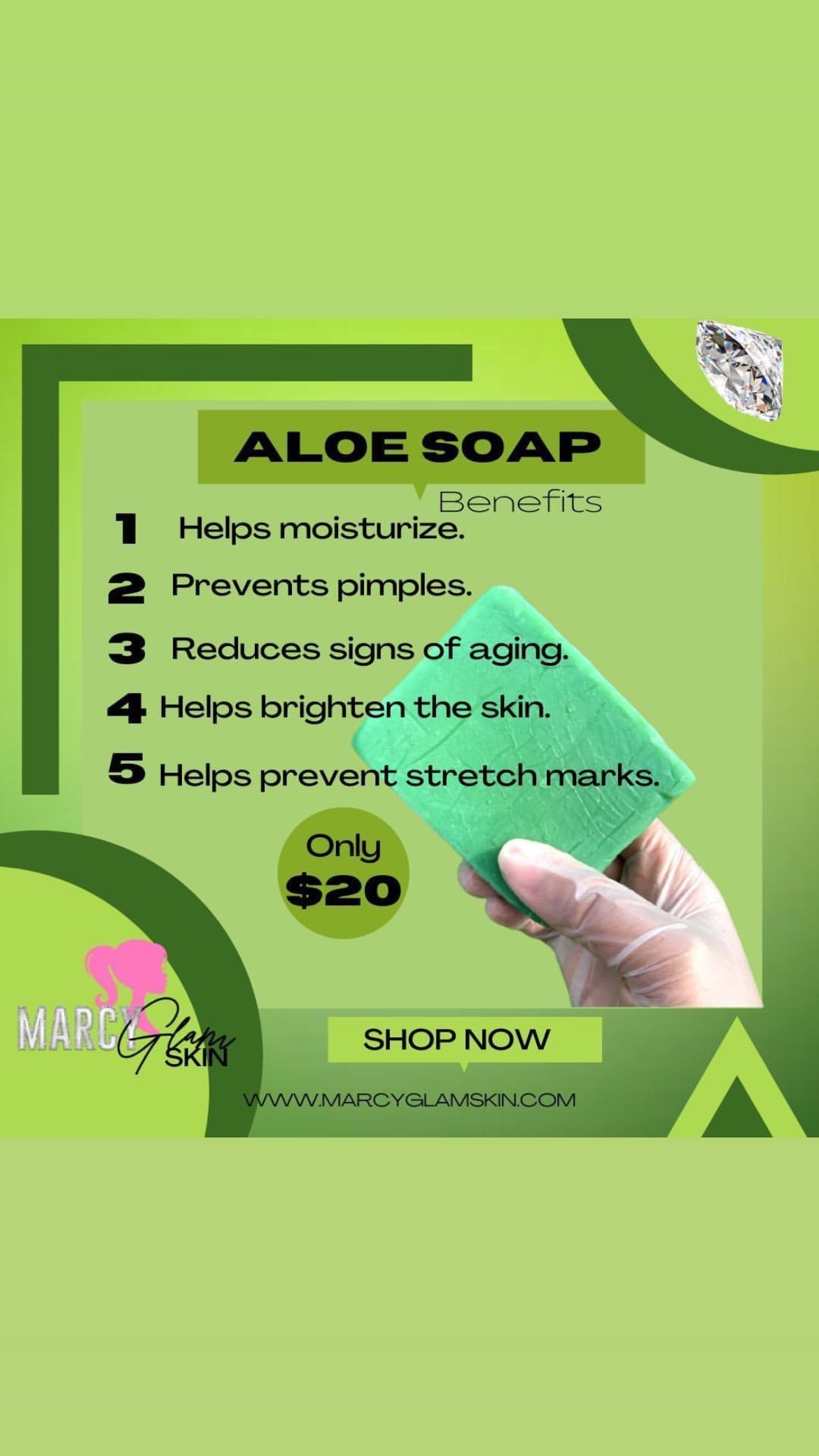 Aloe soap bar